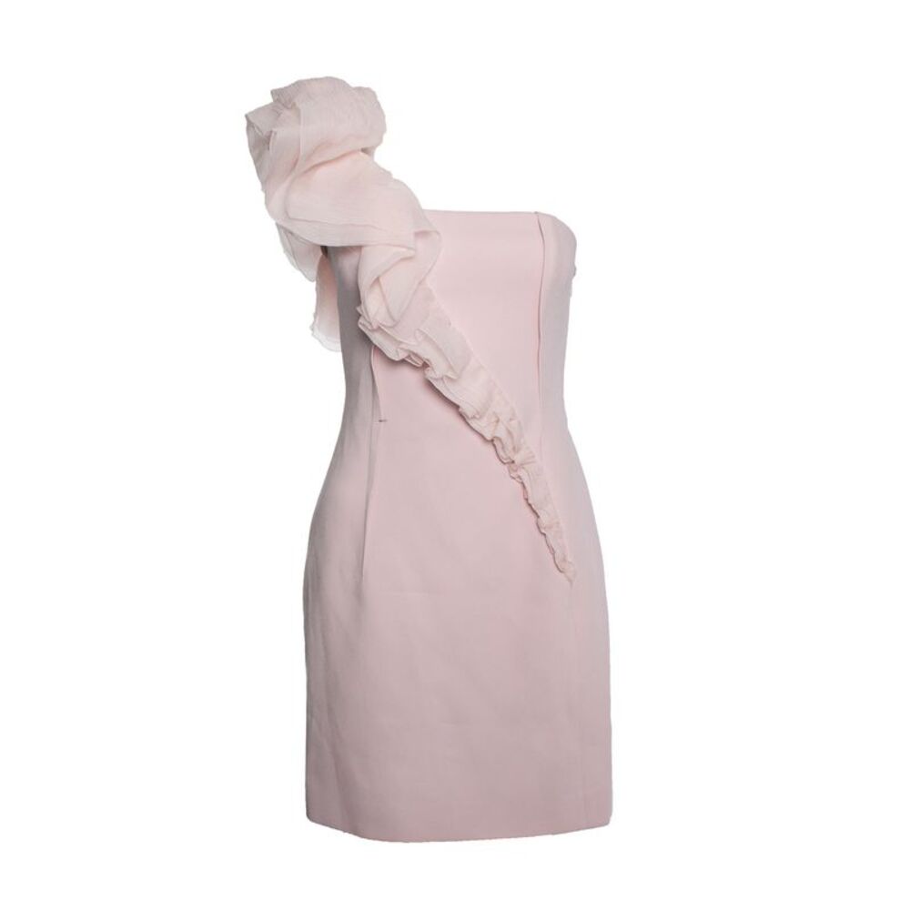 Paule Ka Pink dress with Ruffle on the shoulder